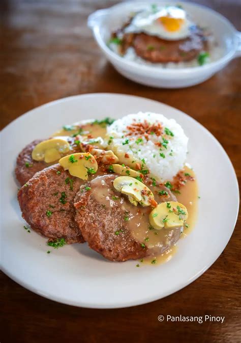 burger steak filipino recipe|Pinoy Buger Steak With Gravy .